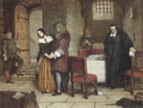 Charles West Cope (Leeds, West Riding of Yorkshire, England, U.K. 1811-1890 Bournemouth, Hampshire, England, U.K.) The parting of Lord and Lady William Russell in 1683 - Oil on panel 1858