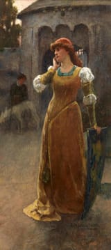 William Arthur Breakspeare (Birmingham, Warwickshire, England, U.K. 1855-1914 Haverstock Hill, Middlesex, England, U.K.) La belle Helene - Oil on panel