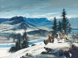 Howard Connolly (Rhode Island, U.S.A. 1903-1990) The Posse - Oil on canvas