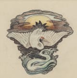 Elihu Vedder (New York City, New York, U.S.A. 1836-1923 Rome, Kingdom of Italy) Design for Chairback with Oriental Motifs - Pencil, crayon, and pastel on paper c.1900