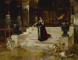 Rudolf Ernst (Vienna, Austrian Empire 1854-1932 Fontenay-aux-Roses, Seine, French Republic) Salomé and the Tigers - Oil on panel