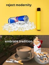 energy vape coffee cigarettes modernity tradition
