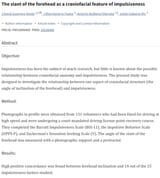 BPD - impulsiveness - forehead angle