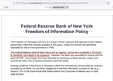 NYFed is private and no FOIA