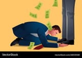 businessmen-bow-down-and-bootlicking-the-feet-vector-49535596