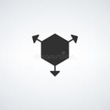 hexagon-arrows-pointing-outwards-square-shape-arrows-distribution-orientation-icon-four-direction-arrows-stock-vector-hexagon-259329060