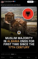 Screenshot 2025-07-13 at 20-21-56 (2) Fr Calvin Robinson 🏴󠁧󠁢󠁥󠁮󠁧󠁿 on X Britain has inadvertently saved Albania. https __t.co_me5wFSHm8d _ X
