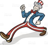 Uncle Sam walking awy