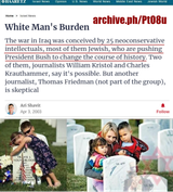 neocon jews pushing Bush into Iraq war