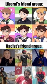 racists friend group