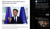 NATO Secretary General Mark Rutte will visit Washington on July 14–15, where he’s scheduled to meet with Donald Trump, Marco Rubio, Pete Hegseth 13-07-2025
