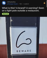 beware hook nose sticker