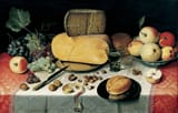 Floris van Dyck, Still Life with Fruit, Nuts and Cheese, 1613