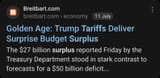 Federal Tariffs SURPLUS 