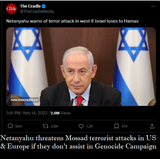 israel threatening to carry out terrorist attacks in USA and europe if they don&#039;t help in the gaza holocaust
