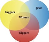 faggots niggers jews women bubble graph comparison chart venn diagram