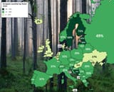 Europe by forest cover