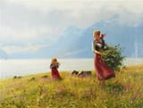 +[Christian] Mother and Daughter by Hans Dahl (1849-1937)