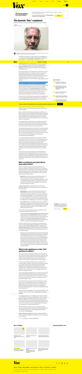 The Jeffrey Epstein “list ” explained Vox
