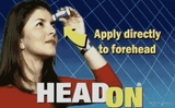 apply directly to the forehead