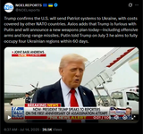 Trump confirms the U.S. will send Patriot systems to Ukraine, with costs covered by other NATO countries. Axios adds that Trump is furious with Putin 14-07-2025 HD