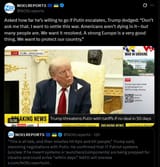 Asked how far he’s willing to go if Putin escalates, Trump dodged, &#039;Don’t ask me that. I want to settle this war. Americans aren’t dying in it—but&#039; 14-07-2025 HD