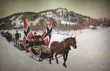 Burial of a sailor in the countryside in Norway by Gustav Wentzel (1859–1927)