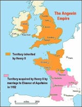 Angevin Empire Map England