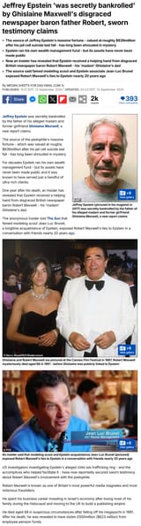 Robert Maxwell funded Epstein
