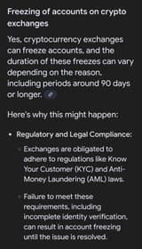 bitcoin cryptocurrency freeze if no action for 90 days