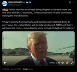Patriot missiles are already being shipped to Ukraine under the new deal with NATO countries, Trump announced 16-07-2025 Germany is making the first deliveries HD