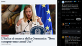 Italy will not join the U.S.-led initiative to procure weapons for Ukraine due to a lack of funds, La Stampa reports. 16-07-2025