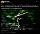Trump said the United States would sell arms to European nations, which would ship them to Ukraine...But Pentagon officials said later 15-07-2025