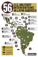 56 military interventions latin america