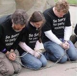 so sorry for party rocking slavery kneel