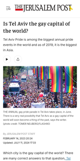 tel aviv the beacon of gayness