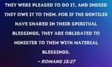 romans 15;27