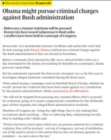 Obama may prosecute Dubya