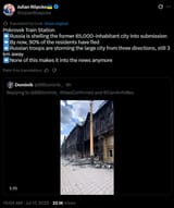 jihadi julian Pokrovsk train station roasted