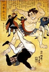 800px-Foreigner_and_Wrestler_at_Yokohama_1861