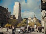Warsaw 1930s, Prudential Tower, then-Napoleon Square now-Warsaw Insurgents&#039; Square
