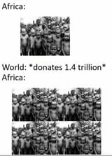 world donates trillions to africa
