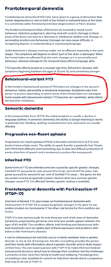 behavioral ftd