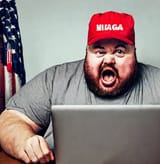 overweight-man-wearing-a-red-maga-cap-angrily-yelling-at-v0-dnxr26l8zzna1