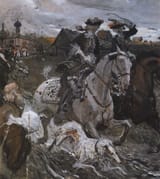 Vyiezd-imperatora-Petra-II-i-tsarevnyi-Elizavetyi-Petrovnyi-na-ohotu.-1900