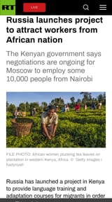 russia officially importing niggers