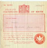 UK Birth Slave Certificate