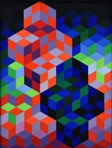 victor-vasarely-gouache-duo-2-for-sale