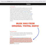 Forbes Musk X Money partners with Visa 3 PayPal mafia