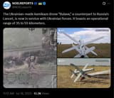 The Ukrainian-made kamikaze drone &#039;Bulava,&#039; a counterpart to Russia&#039;s Lancet, is now in service with Ukrainian forces. It boasts an operational range 18-07-2025